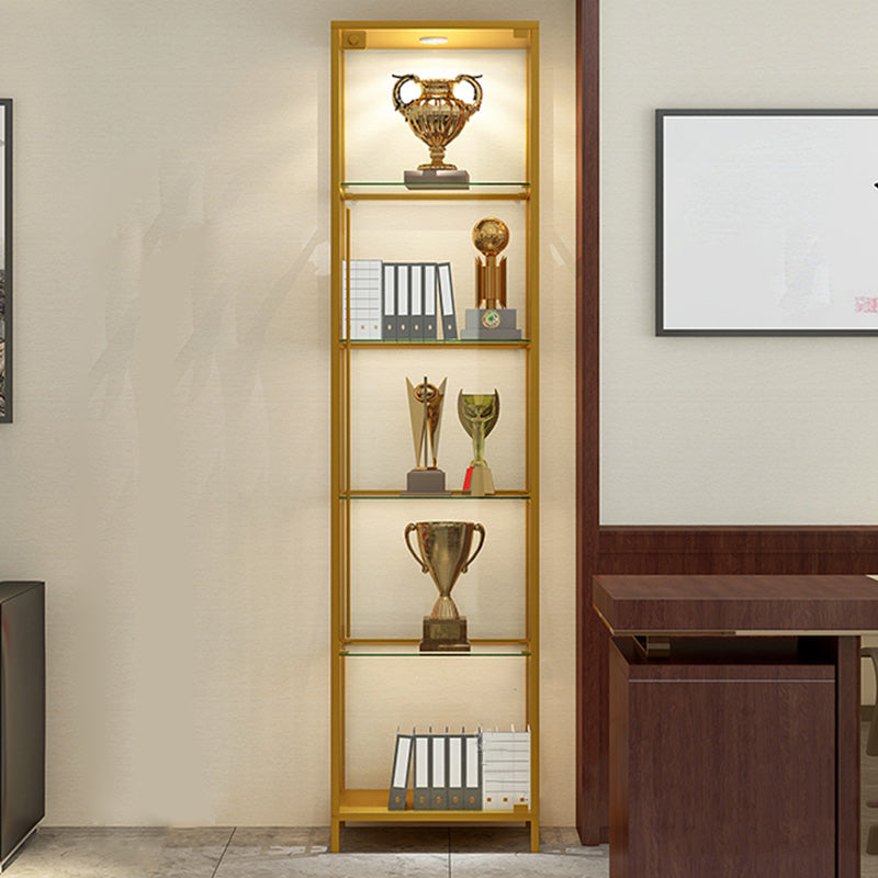 Glass Door Curio Display Glam Style Display Stand with Shelves Clearhalo 'Display & China Cabinets' 'display_china_cabinets' 'furn' 'furn_display_china_cabinets' 'Furniture' 'Kitchen & Dining Furniture' 6182823