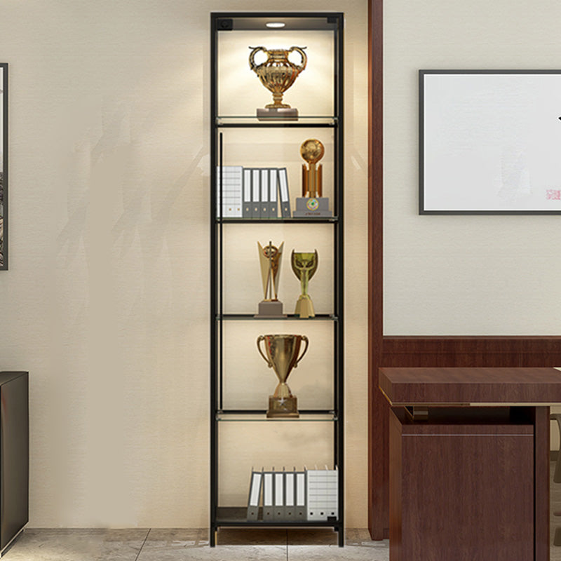 Glass Door Curio Display Glam Style Display Stand with Shelves Clearhalo 'Display & China Cabinets' 'display_china_cabinets' 'furn' 'furn_display_china_cabinets' 'Furniture' 'Kitchen & Dining Furniture' 6182825