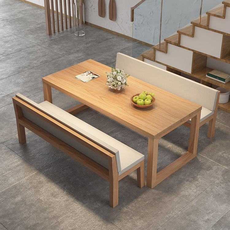 Modern 1/3/5 Pieces Dining Set Rectangle Pine Wood Dining Table for Dining Room Clearhalo 'Dining Room Sets' 'Dining Tables & Seating' 'dining_room_set' 'furn' 'furn_dining_room_set' 'Furniture' 'Kitchen & Dining Furniture' 6182841