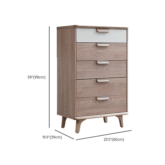 Contemporary Storage Chest Bedroom Solid Wood Chest with Drawers