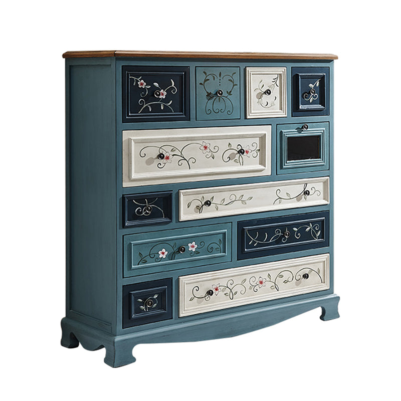 Nautical Bedroom Chest Solid Wood 16"Wide Storage Chest with Drawers Blue Clearhalo 'Bedroom Furniture' 'Dressers & Chests' 'dressers_chests' 'furn' 'furn_dressers_chests' 'Furniture' 6182931