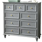 Contemporary 13.7" Wide Storage Chest 6 Soft-Close Drawers Chest 39"L x 14"W x 39"H Grey Clearhalo 'Bedroom Furniture' 'Dressers & Chests' 'dressers_chests' 'furn' 'furn_dressers_chests' 'Furniture' 6182975