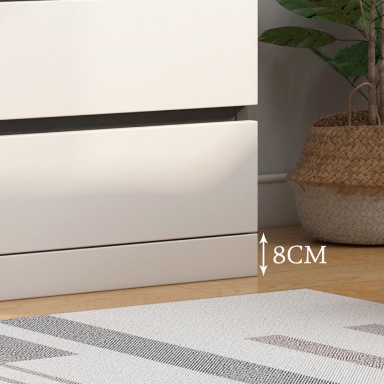 Houten moderne opbergkast dressoir verticaal dressoir zonder spiegel