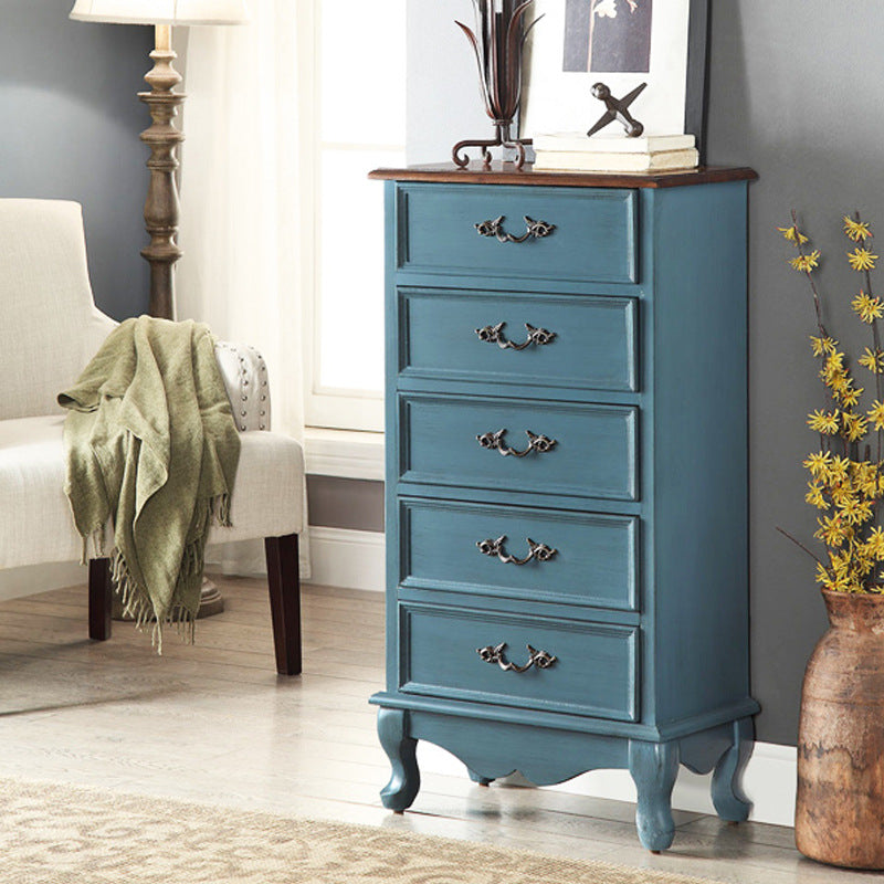 Coffre de rangement pour chambre à coucher, coffre vertical nautique en bois avec tiroirs