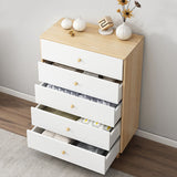 Contemporary Bedroom Chest Engineered Wood Storage Chest with Drawers