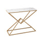 11.8" W Modern Console Accent Table Antique Finish Sofa Console Table in Marble White Clearhalo 'Console Tables' 'console_tables' 'Entry & Mudroom Furniture' 'furn' 'furn_console_tables' 'Furniture' 6183176