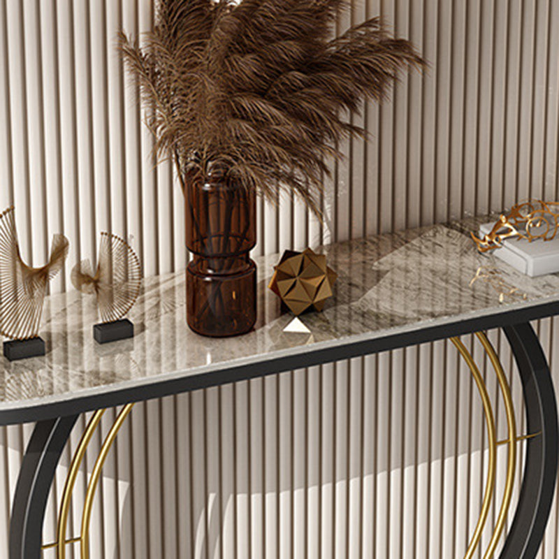 Tabla de acento contemporáneo Tabla de sofá de acabado antiguo en mármol