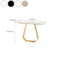 31.5" H Contemporary Console Accent Table Antique Finish Sofa Console Table in Marble Clearhalo 'Console Tables' 'console_tables' 'Entry & Mudroom Furniture' 'furn' 'furn_console_tables' 'Furniture' 6183310