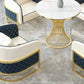Set da pranzo Glam in pietra sinterizzata Set tavolo da pranzo rotondo 1/2/3/4/5 pezzi per uso domestico