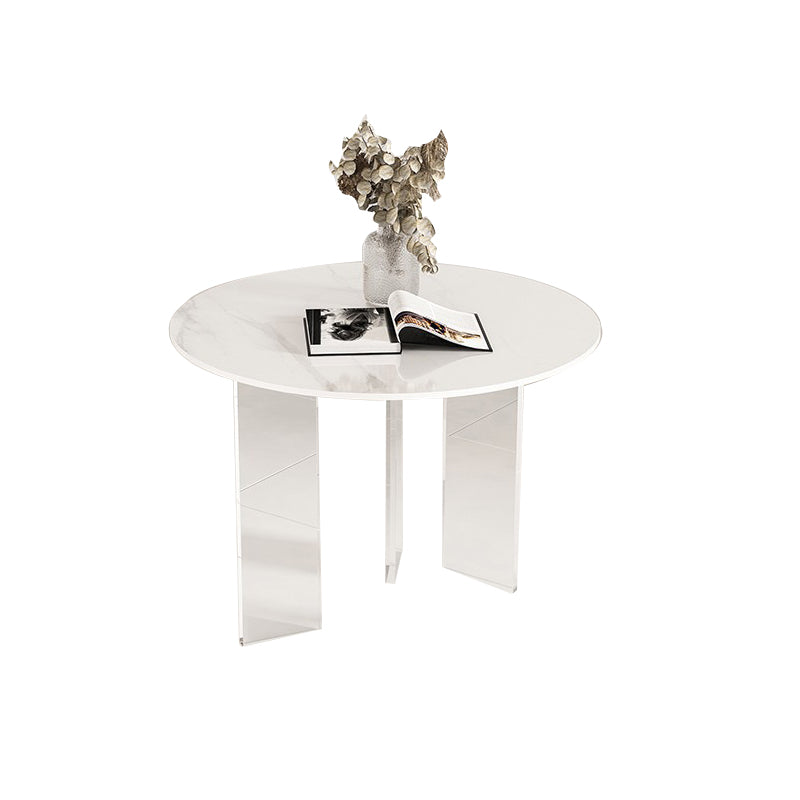 Pièces modernes 1/2/3/5 Pièces à manger Table à manger en pierre ronde pour café