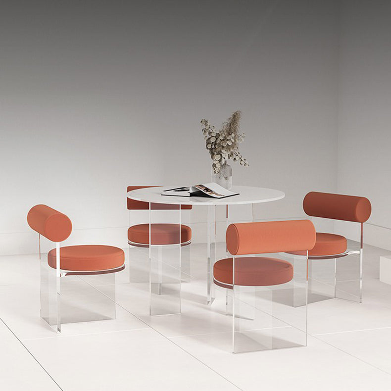 Pièces modernes 1/2/3/5 Pièces à manger Table à manger en pierre ronde pour café