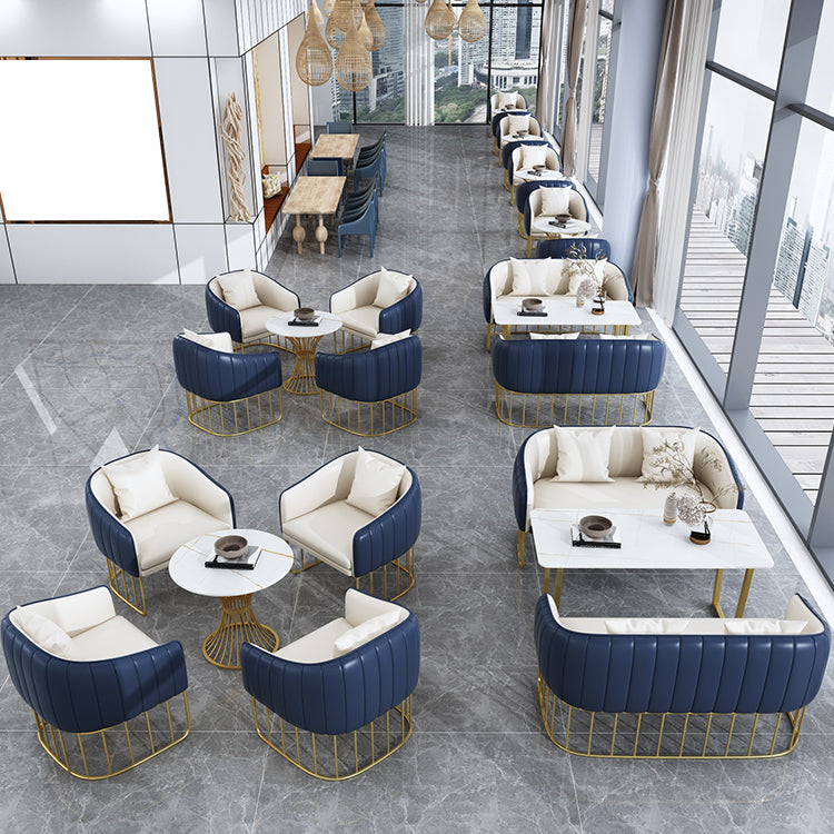 Glam Style Sintered Stone Dining Set 1/2/3/4/5 Pieces Dining Table Set for Home Use Clearhalo 'Dining Room Sets' 'Dining Tables & Seating' 'dining_room_set' 'furn' 'furn_dining_room_set' 'Furniture' 'Kitchen & Dining Furniture' 6183432