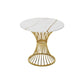Glam Style Sintered Stone Dining Set 1/2/3/4/5 Pieces Dining Table Set for Home Use White 28"L x 28"W Clearhalo 'Dining Room Sets' 'Dining Tables & Seating' 'dining_room_set' 'furn' 'furn_dining_room_set' 'Furniture' 'Kitchen & Dining Furniture' 6183439