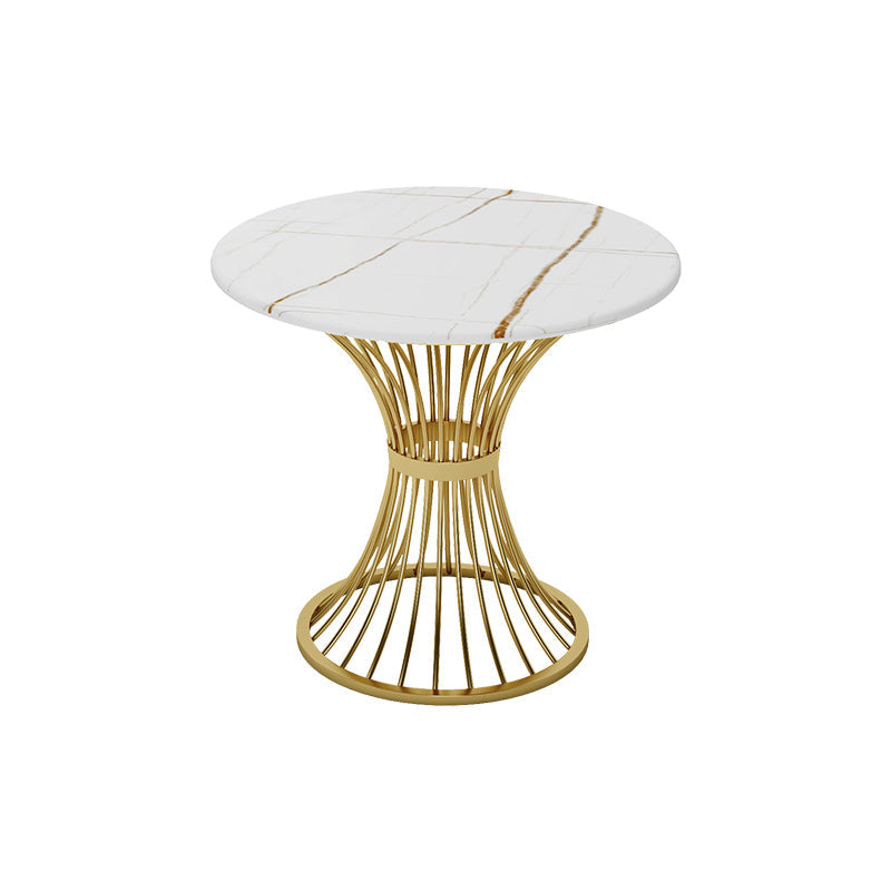 Glam Style Sintered Stone Dining Set 1/2/3/4/5 Pieces Dining Table Set for Home Use White 28"L x 28"W Clearhalo 'Dining Room Sets' 'Dining Tables & Seating' 'dining_room_set' 'furn' 'furn_dining_room_set' 'Furniture' 'Kitchen & Dining Furniture' 6183439