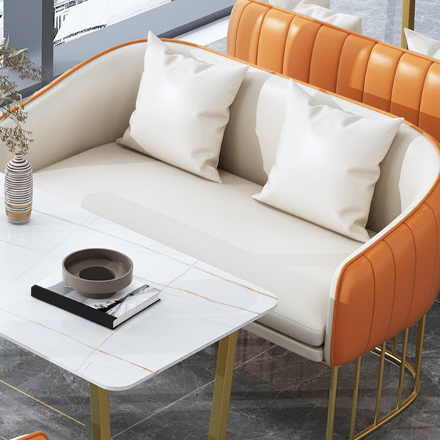 Glam Style Sintered Stone Dining Set 1/2/3/4/5 Pieces Dining Table Set for Home Use Clearhalo 'Dining Room Sets' 'Dining Tables & Seating' 'dining_room_set' 'furn' 'furn_dining_room_set' 'Furniture' 'Kitchen & Dining Furniture' 6183441