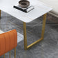 Glam Style Sintered Stone Dining Set 1/2/3/4/5 Pieces Dining Table Set for Home Use Clearhalo 'Dining Room Sets' 'Dining Tables & Seating' 'dining_room_set' 'furn' 'furn_dining_room_set' 'Furniture' 'Kitchen & Dining Furniture' 6183447