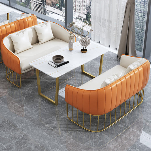 Glam Style Sintered Stone Dining Set 1/2/3/4/5 Pieces Dining Table Set for Home Use Clearhalo 'Dining Room Sets' 'Dining Tables & Seating' 'dining_room_set' 'furn' 'furn_dining_room_set' 'Furniture' 'Kitchen & Dining Furniture' 6183451