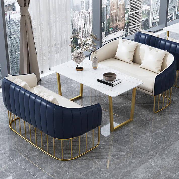 Glam Style Sintered Stone Dining Set 1/2/3/4/5 Pieces Dining Table Set for Home Use Clearhalo 'Dining Room Sets' 'Dining Tables & Seating' 'dining_room_set' 'furn' 'furn_dining_room_set' 'Furniture' 'Kitchen & Dining Furniture' 6183453