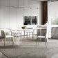 Contemporary Style Rectangle Table Set 1/4/5/6/8 Pieces Dining Set for Home Use