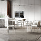 Contemporary Style Rectangle Table Set 1/4/5/6/8 Pieces Dining Set for Home Use