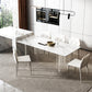Contemporary Style Rectangle Table Set 1/4/5/6/8 Pieces Dining Set for Home Use