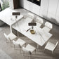 Contemporary Style Rectangle Table Set 1/4/5/6/8 Pieces Dining Set for Home Use