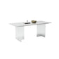 Contemporary Style Rectangle Table Set 1/4/5/6/8 Pieces Dining Set for Home Use