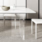 Contemporary Style Rectangle Table Set 1/4/5/6/8 Pieces Dining Set for Home Use