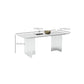 Contemporary Style Rectangle Table Set 1/4/5/6/8 Pieces Dining Set for Home Use