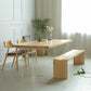 Modern 1/3/4/5 Pieces Dining Set Rectangle Pine Wood Dining Table for Kitchen