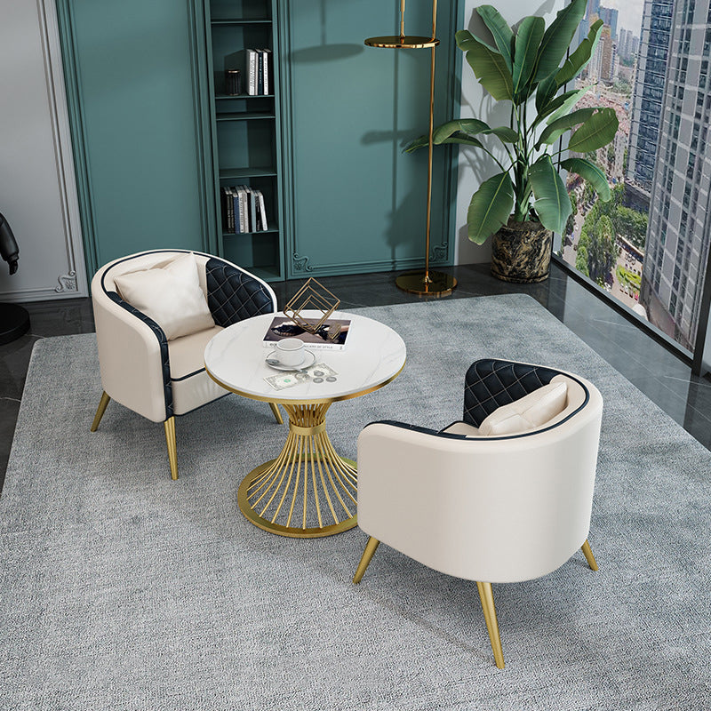 Set da pranzo in pietra sinterizzato in stile moderno round 1/2/3/4/5 pezzi set da pranzo per uso domestico