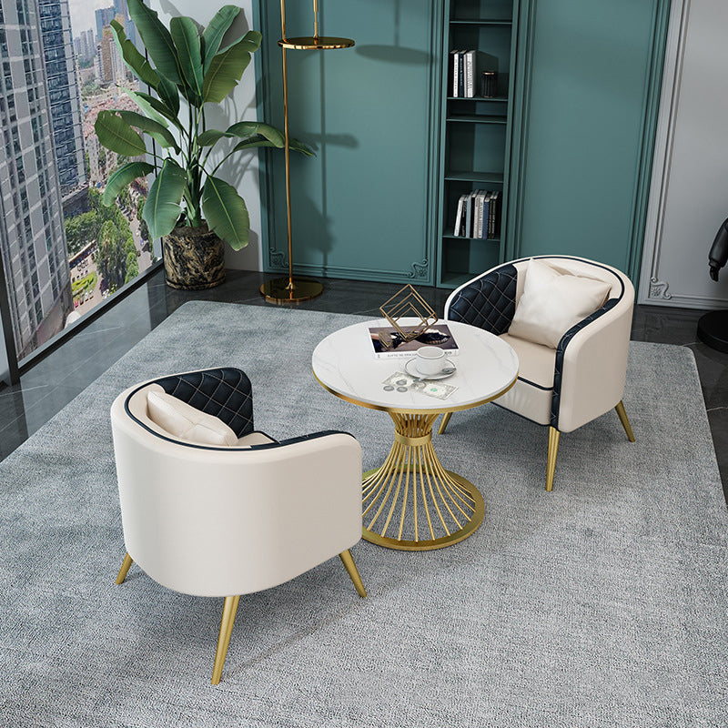 Set da pranzo in pietra sinterizzato in stile moderno round 1/2/3/4/5 pezzi set da pranzo per uso domestico