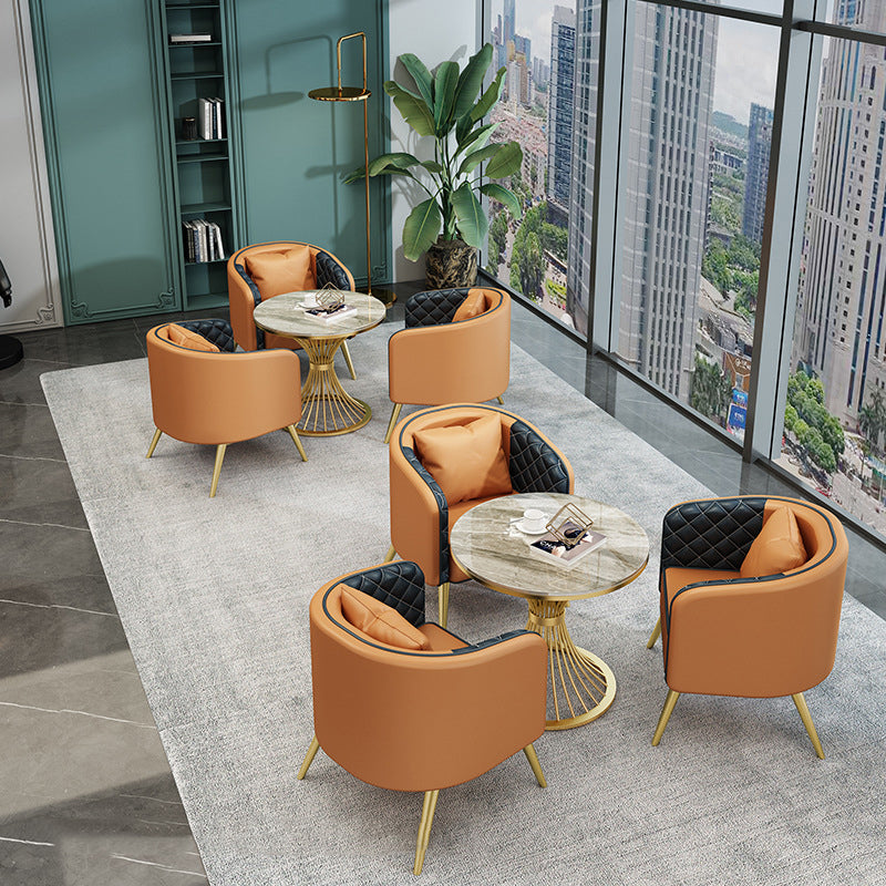 Set da pranzo in pietra sinterizzato in stile moderno round 1/2/3/4/5 pezzi set da pranzo per uso domestico