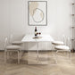 Modern Style Rectangle Table Set 1/4/5/7 Pieces Dining Set for Home Use