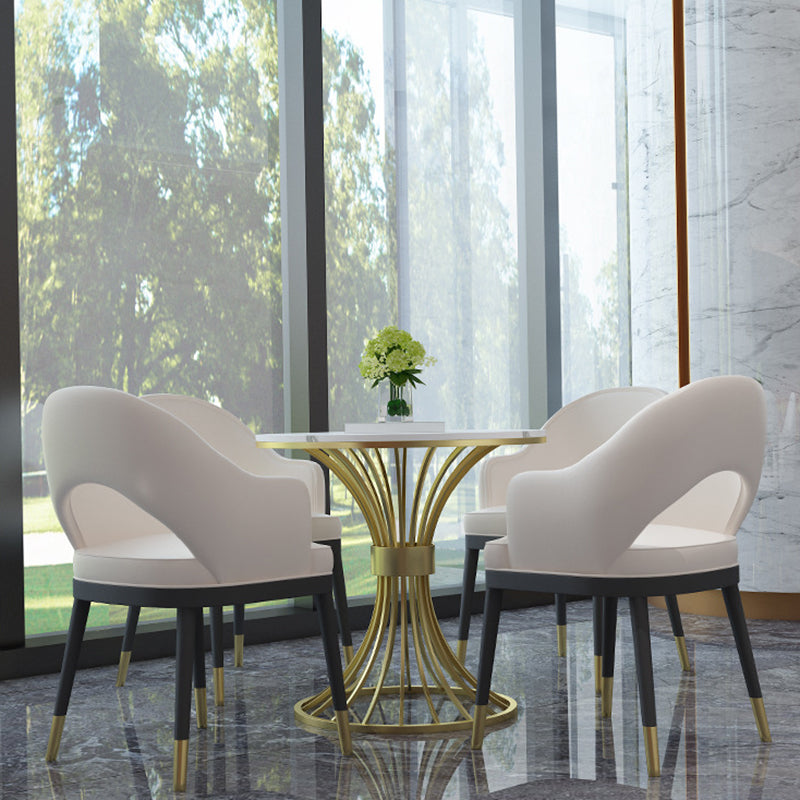 Ensemble de table à manger en marbre fausse en marbre moderne 1/2/3/5 Pièces Pièces Ensemble pour Utilisation à domicile