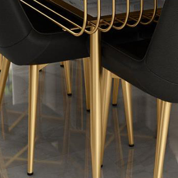 Nordic 1/4/5/7 Pieces Dining Set Rectangle Stone Dining Table for Kitchen Clearhalo 'Dining Room Sets' 'Dining Tables & Seating' 'dining_room_set' 'furn' 'furn_dining_room_set' 'Furniture' 'Kitchen & Dining Furniture' 6183568