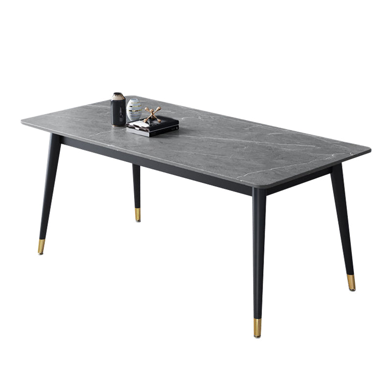 モダンな1/3/5/7ピースダイニングセットダイニングルーム用の長方形の石のダイニングテーブル