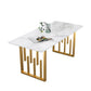Moderno 1/2/5/7 pezzi set da pranzo tavolo da pranzo in pietra rettangolo per cucina della sala da pranzo
