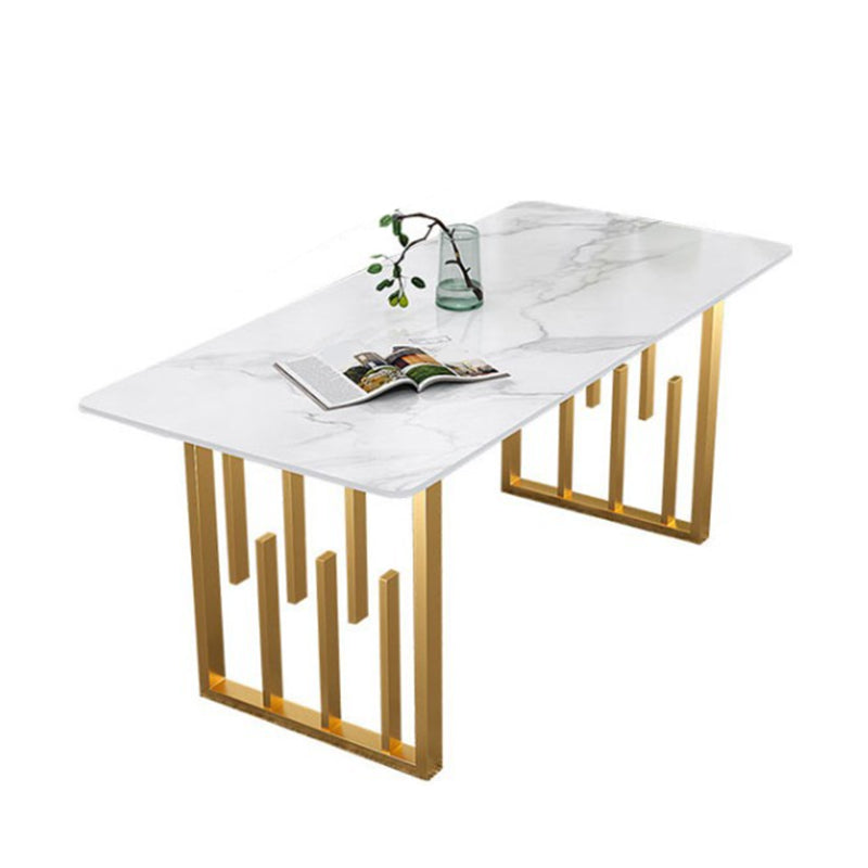 Moderno 1/2/5/7 pezzi set da pranzo tavolo da pranzo in pietra rettangolo per cucina della sala da pranzo