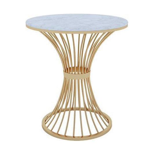 ラウンド1/2/5ピースダイニングセットモダンなスタイルフェイクマーブルダイニングセット