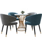 Round 1/2/5 Pieces Dining Set Modern Style Faux Marble Dining Set for Home Use