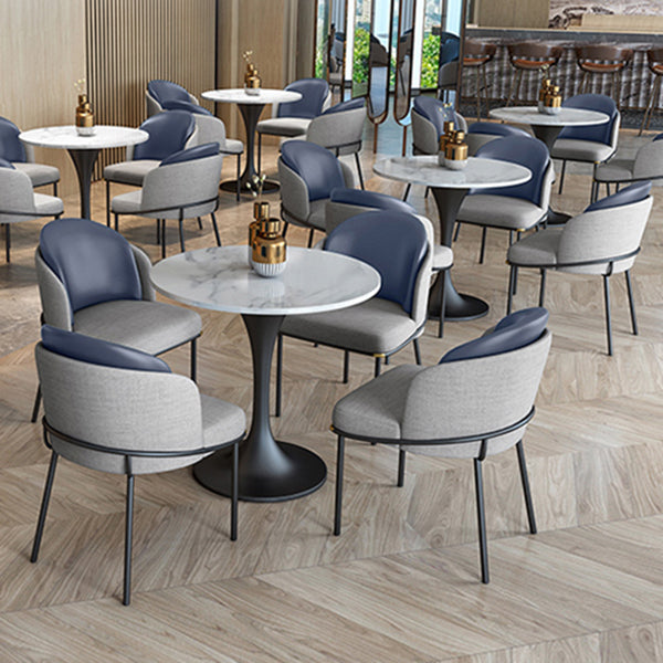 Moderner Stil Marmor Esstisch Set Weiß 1/2/4/5 Stück Essset für den Heimgebrauch