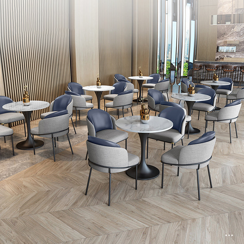 Moderner Stil Marmor Esstisch Set Weiß 1/2/4/5 Stück Essset für den Heimgebrauch