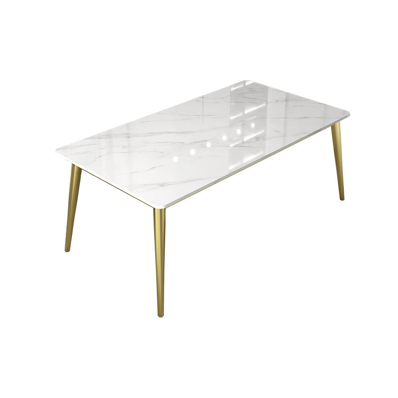Ensemble de Table à manger rectangulaire 1/2/5 pièces, Table et chaises de salle à manger en pierre moderne