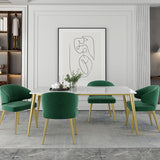 1/2/5 pièces table à manger rectangulaire ensemble table de salle à manger en pierre moderne et chaises