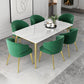 Ensemble de Table à manger rectangulaire 1/2/5 pièces, Table et chaises de salle à manger en pierre moderne