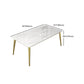 Ensemble de Table à manger rectangulaire 1/2/5 pièces, Table et chaises de salle à manger en pierre moderne
