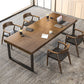 1/2/5/9/10 Pieces Dining Room Set Industrial Rectangle Wooden Table and Chairs with Arm