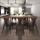 1/7 Pieces Rectangular Dining Table Set Industrial Style Wooden Home Table Chairs