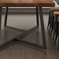 1/7 Pieces Rectangular Dining Table Set Industrial Style Wooden Home Table Chairs